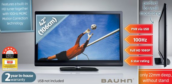 42" (106cm) Full HD 100Hz LED TV