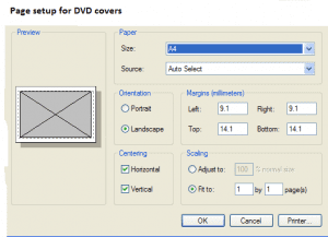 MS Paint single page setting example MS Paint single page setting example