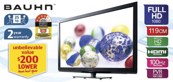 Bauhn 42i 119cm Full HD 100Hz LCD TV