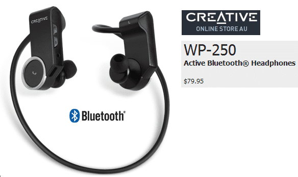 CREATIVE WP-250 Active Bluetooth Wireless Headphone Invisible Mic In-ear Headset