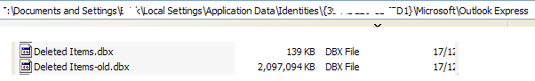 Outlook Express Deleted Items