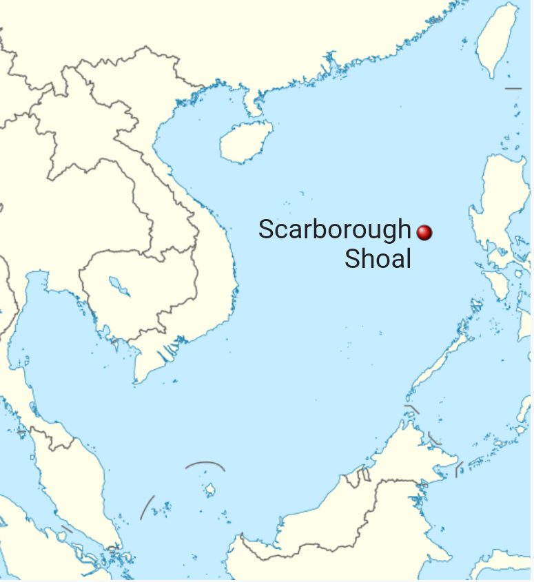 Scarborough Shoal map.
